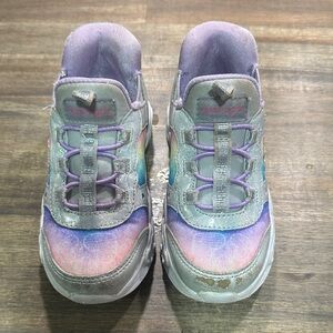 Skechers Kids Light-Up Sneakers - Purple and Silver